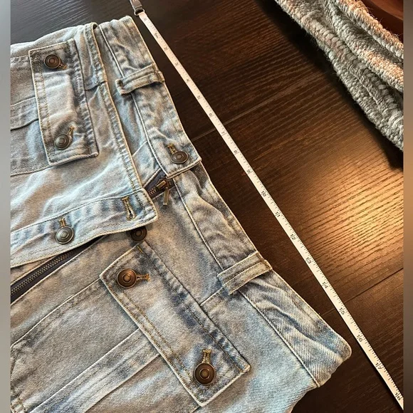 Denim Button-Front Midi Skirt- Size XL - Picture 4 of 12